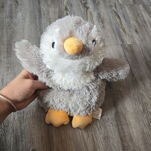 Warmies Adorable Gray and White Penguin Plush
